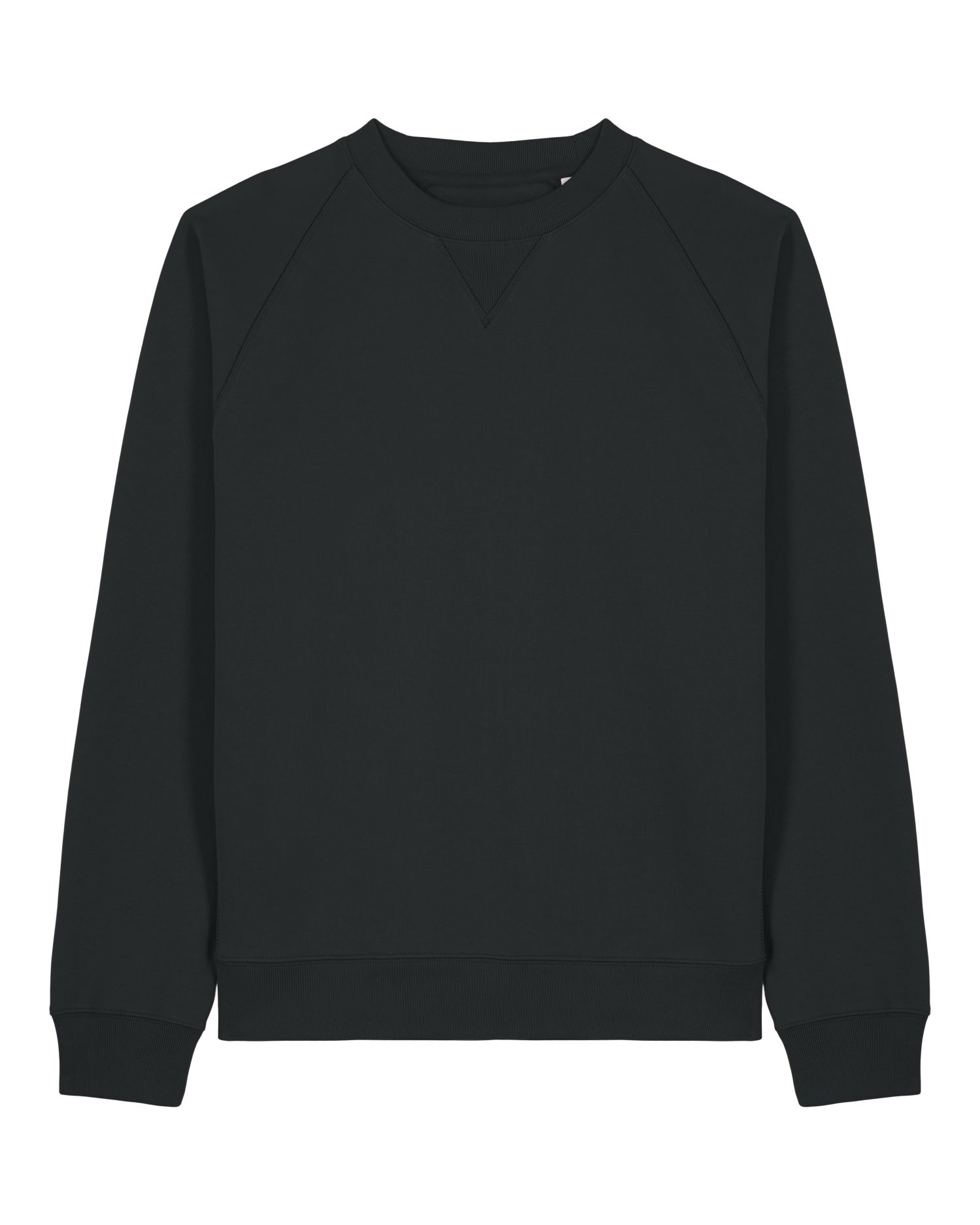 Unisex collegepaita luomupuuvilla 400g (relaxed fit) – Packshot takaa