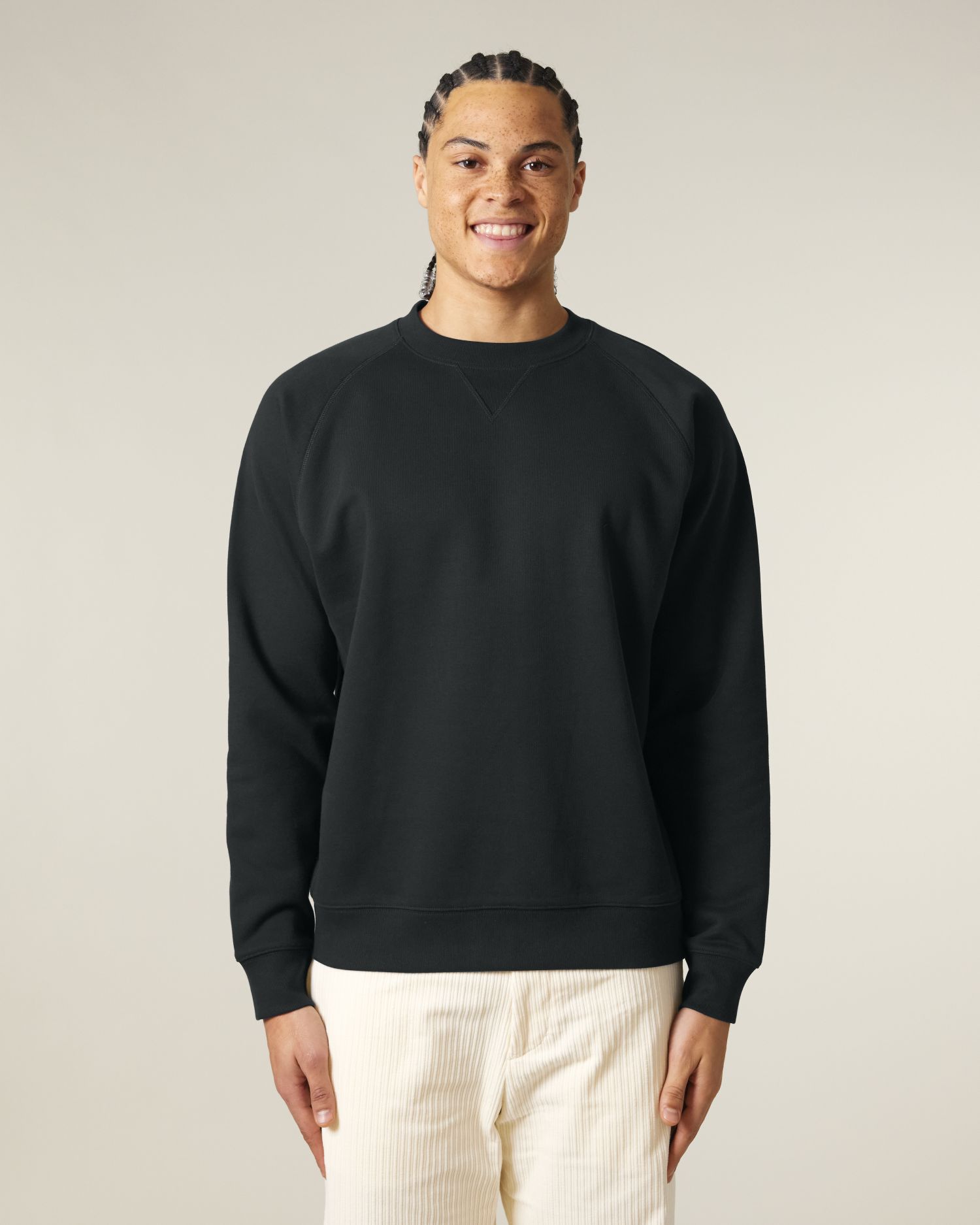 Unisex collegepaita luomupuuvilla 400g (relaxed fit) – Studio takaa