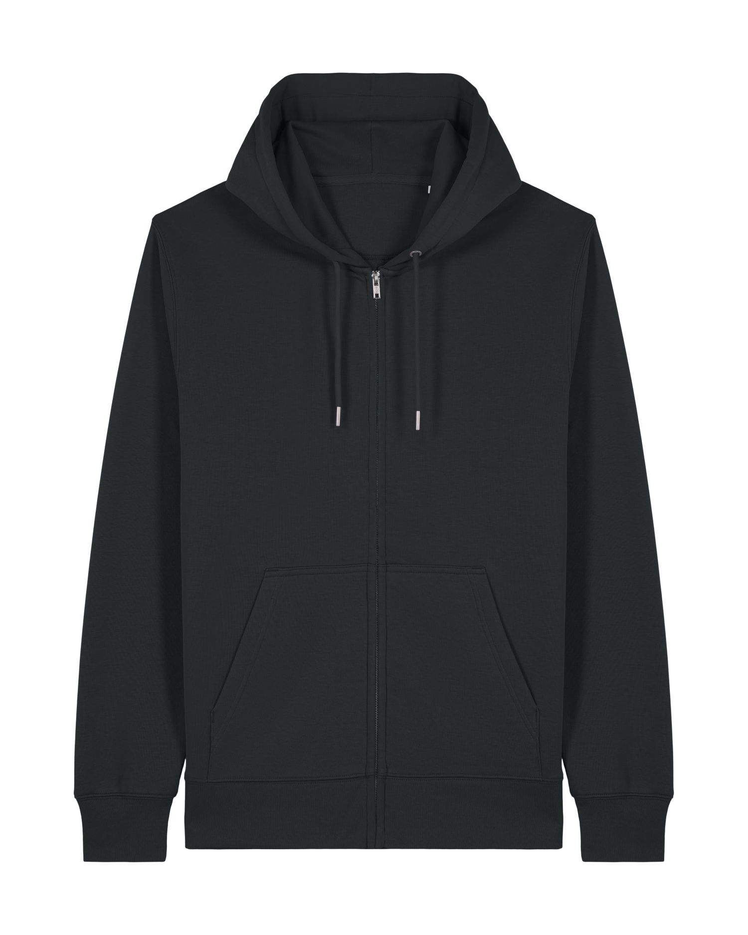 Unisex vetoketjuhuppari, luomu- ja kierrätyspuuvilla, 300g (medium fit) – Packshot takaa
