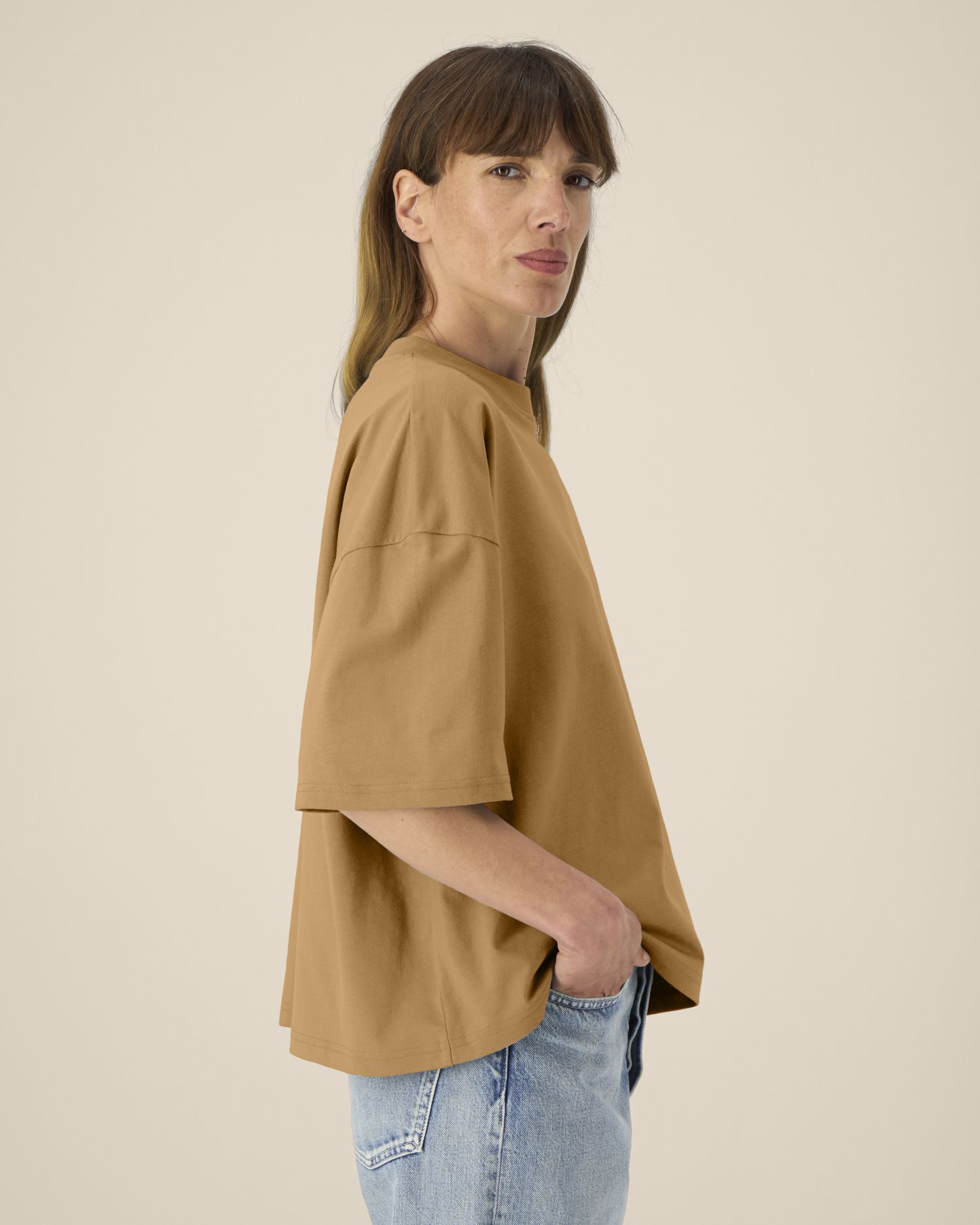 Unisex t-paita luomupuuvilla-sekoite 200g