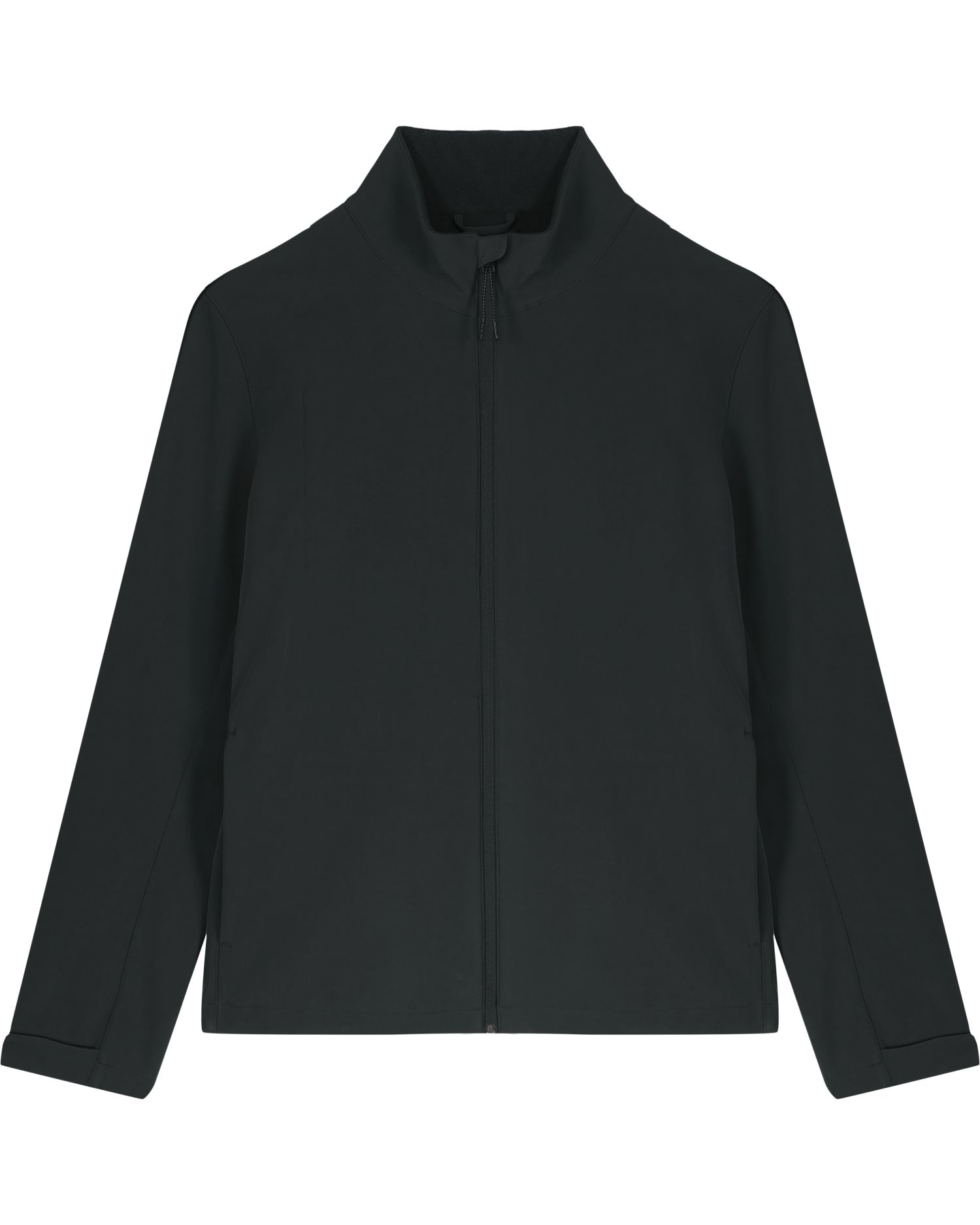 Miesten softshell-takki, kierrätyspolyesteri, 342g (medium fit) – Packshot takaa