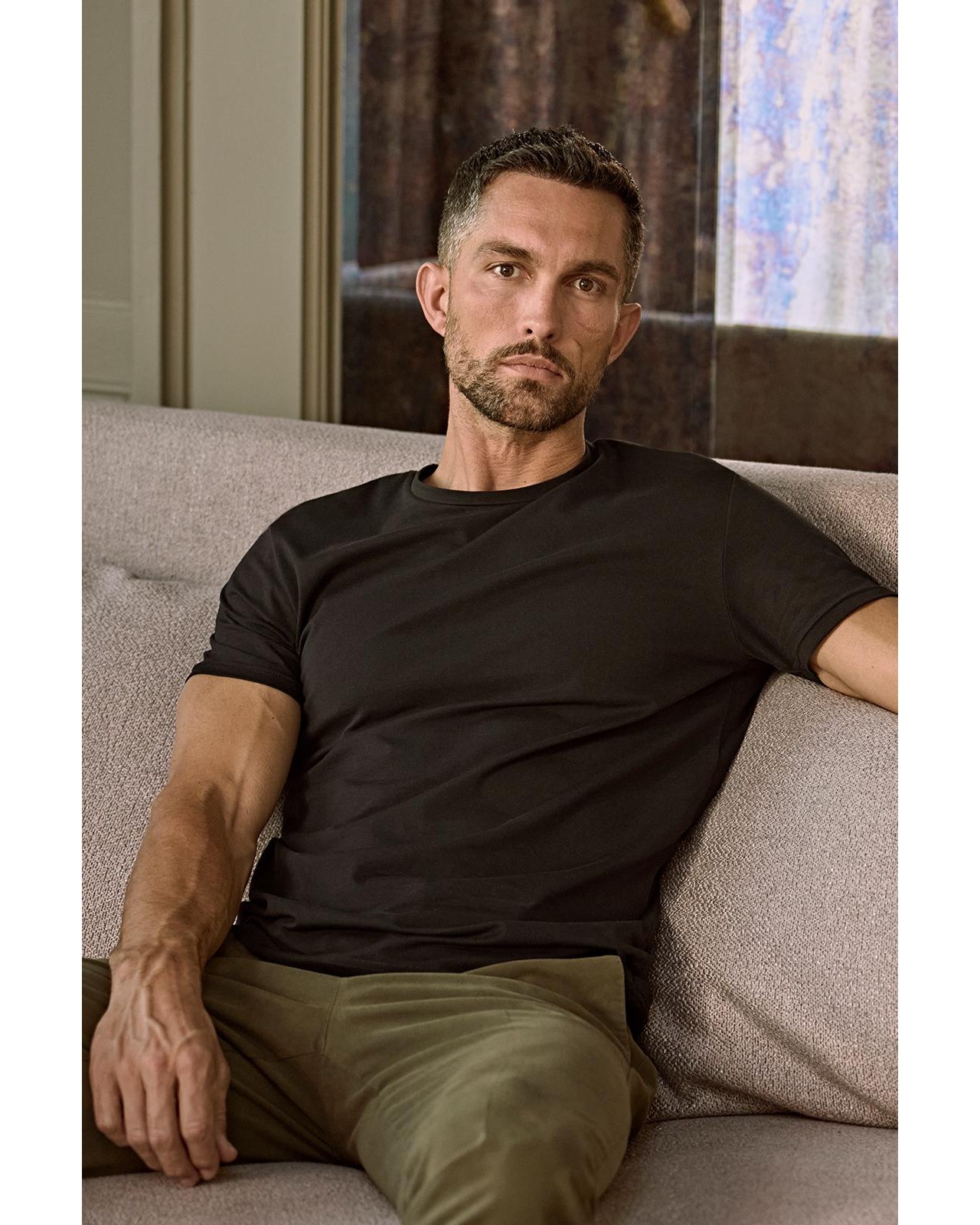 Miesten stretch-t-paita, 195g – Studio takaa