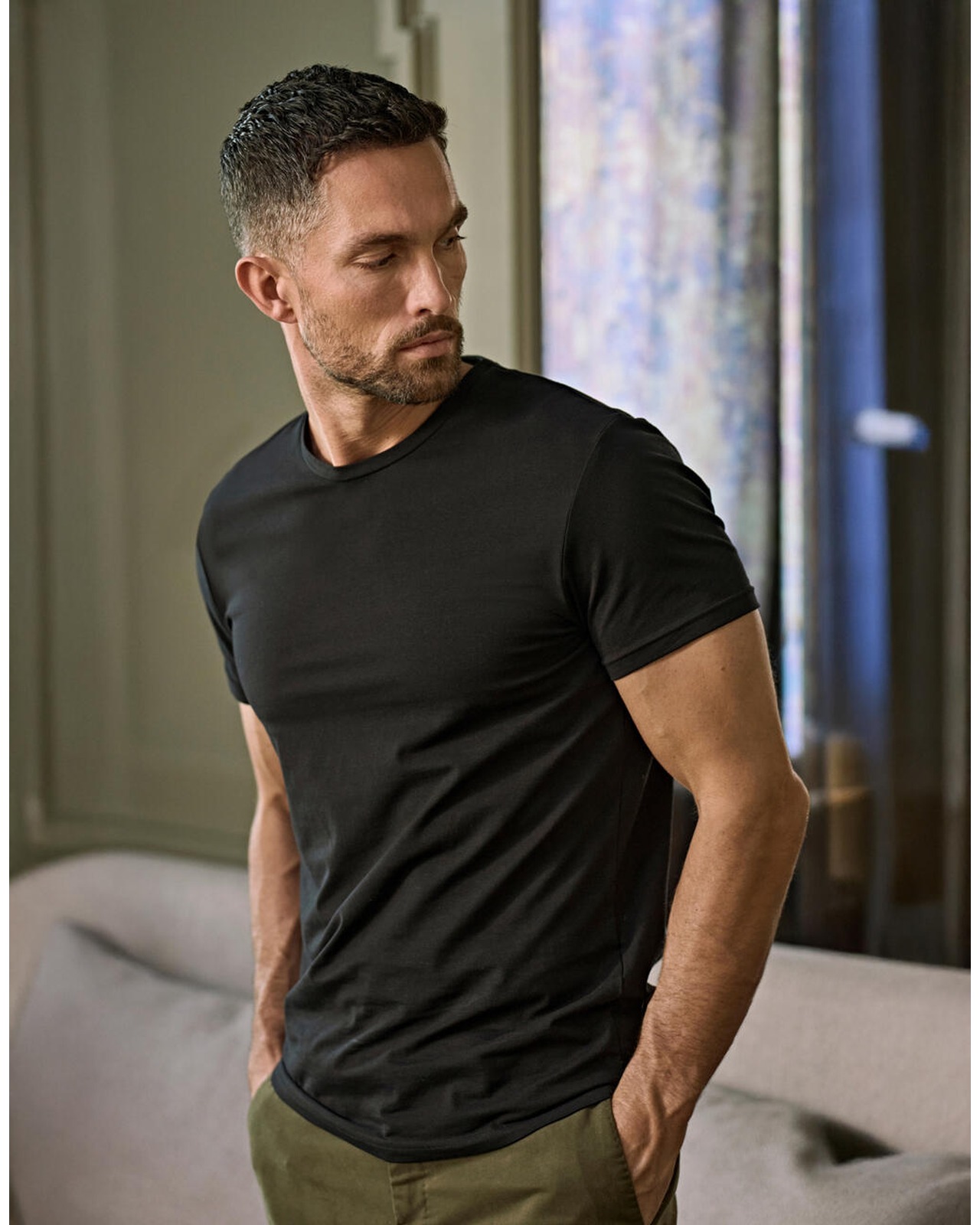 Miesten stretch-t-paita, 195g – kuva 5