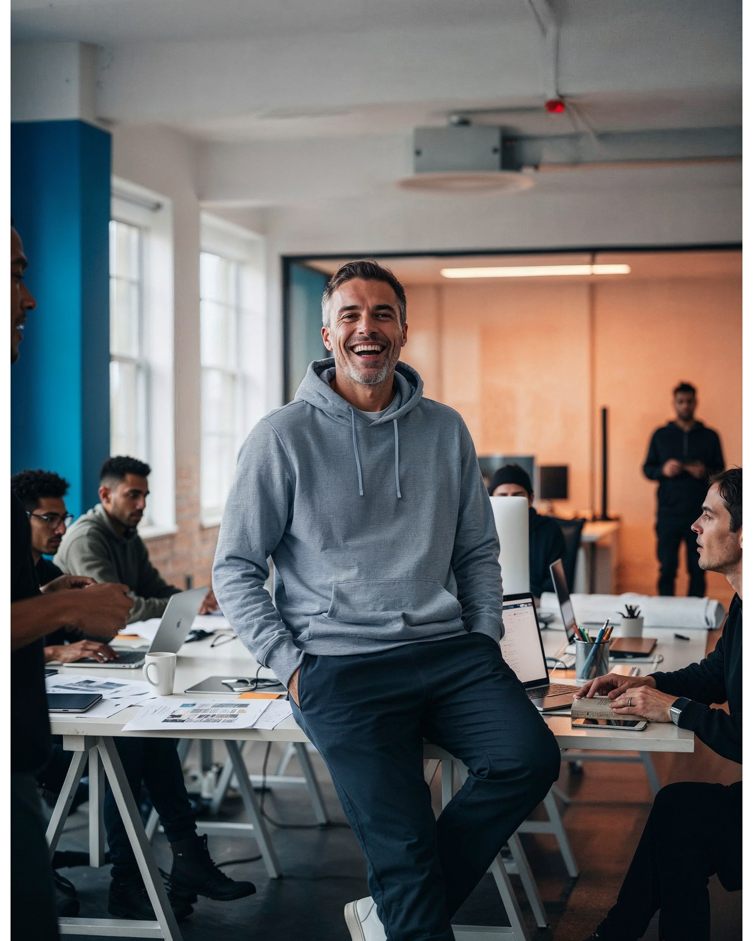 UM Hoodie Regular Fit – Packshot takaa