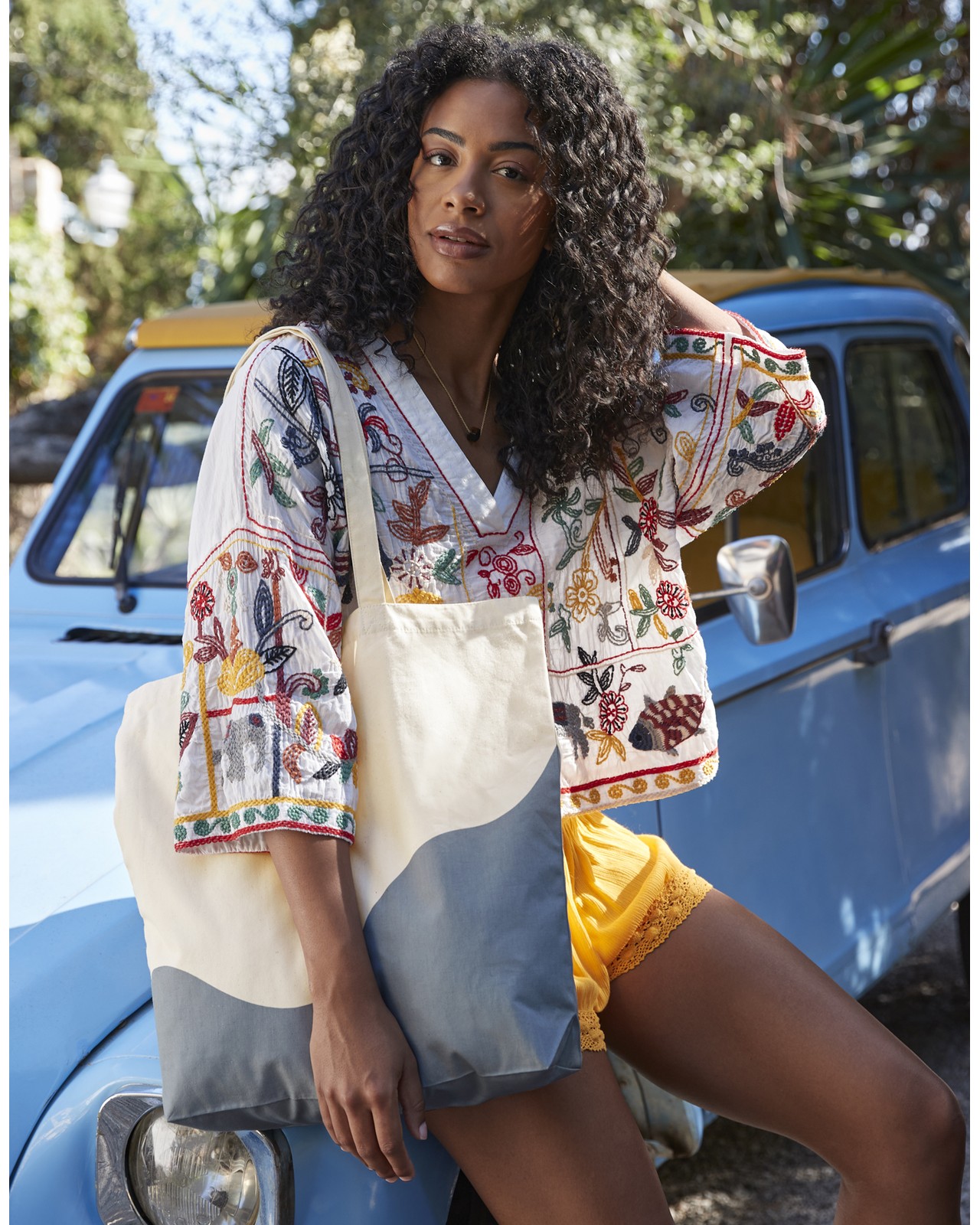 Organic Cotton Wave Print Maxi Tote – Studio takaa